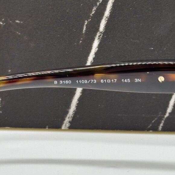 NEW BURBERRY BE3160 1109/73 GOLD BLACK UNISEX SUNGLASSES BURBERRY BE3160 110973